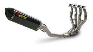 AKRAPOVIC -SCARICO COMPLETO EVOLUTION OMOLOGATO NON CONFORME CON TERMINALE ESAGONALE FODERA CARBONIO